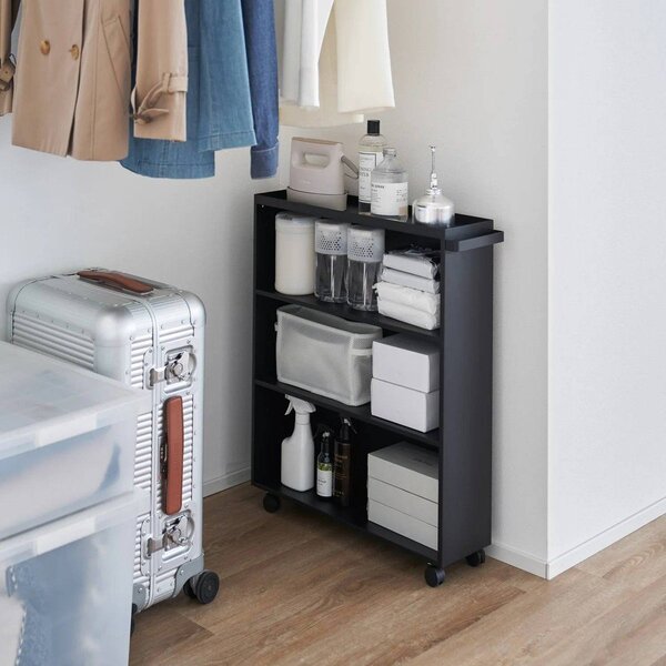 Carrello portaoggetti nero in metallo 59x70x16 cm Tower – YAMAZAKI