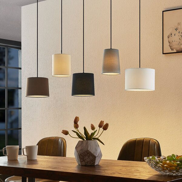 Lampada a sospensione Lindby, Amilia, dimmerabile, Legno, Soggiorno, Legno, Moderno