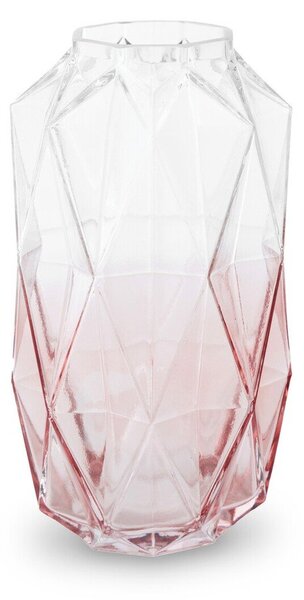 Vaso rosa in vetro (altezza totale 28 cm) Brice – Premier Housewares
