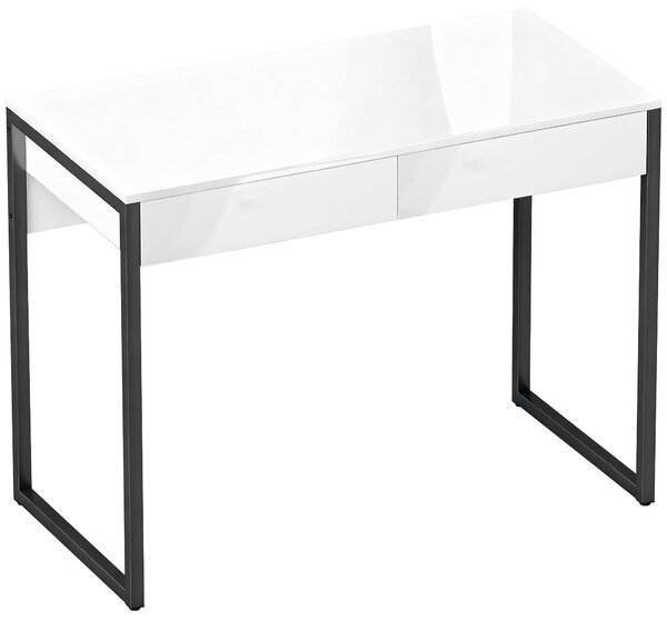 HOMCOM Scrivania per computer con 2 cassetti, 100x50 cm, nero | Aosom Italy