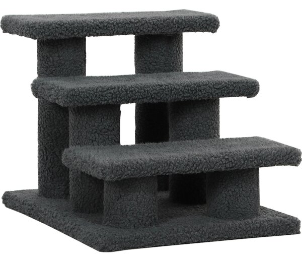 PawHut Scala per gatti a 3 gradini, 45x35x34 cm, grigio | Aosom Italy