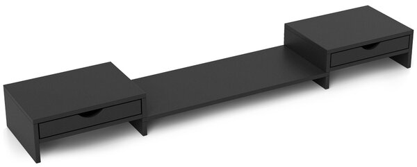 HOMCOM Alza-monitor regolabile 60-116 cm con 2 cassetti e angolazione regolabile | Aosom Italy