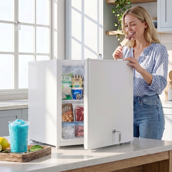 HOMCOM Mini congelatore elettrico 35 L da 161 W, 47x44,2x48,8 cm, bianco | Aosom Italy
