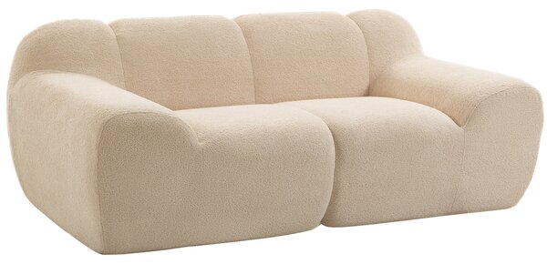 HOMCOM Divano 2 posti in chenille 174 cm con seduta e braccioli larghi imbottiti, beige | Aosom Italy