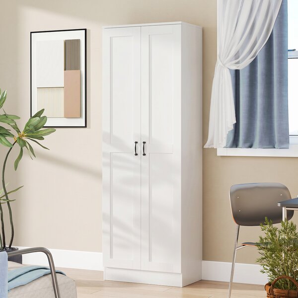 HOMCOM Dispensa da cucina 175 cm con ante soft-close e ripiani regolabili, bianco | Aosom Italy