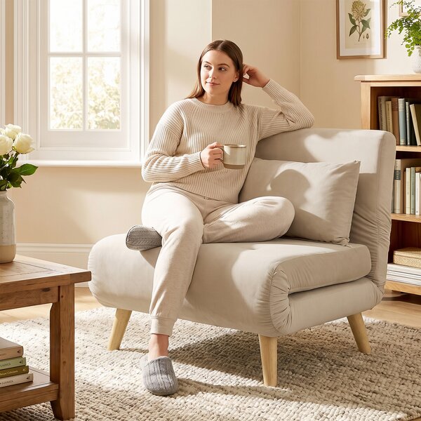 HOMCOM Poltrona relax 2-in-1 trasformabile in letto per ospiti, 72x78x79 cm, grigio | Aosom Italy