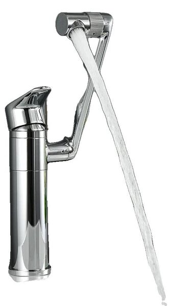 Miscelatore per lavabo, da montare a incasso, realizzato in ottone di alta qualità, con rotazione a 360°, monocomando e flusso d'acqua efficiente