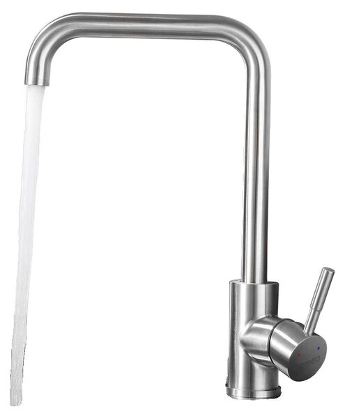 Miscelatore da cucina, struttura in acciaio inossidabile, design moderno, finitura cromata, attacco G3/8