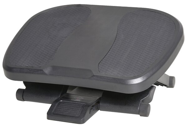 HOMCOM Pedana Poggiapiedi da Scrivania o Ufficio, Antiscivolo con Altezza Regolabile (10-16.5cm) e Angolazione 0-45°
