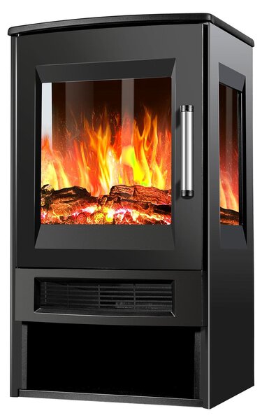 Ikodm, camino elettrico, dimensioni 43,5 x 34 x 74 cm, con termostato e display LCD