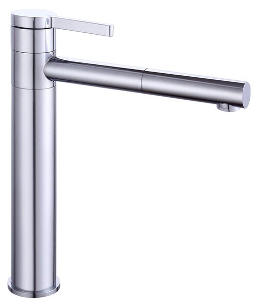 Rubinetto per lavabo, rotazione a 360 gradi, costruzione resistente, colore argento, attacco G3/8