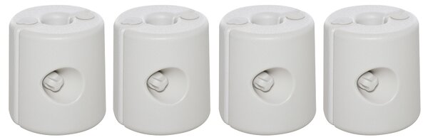 Outsunny Set 4 Pezzi Pesi per Gazebo Riempibili con Acqua o Sabbia, Bianco PE 22 x 24 x 25 cm Bianco