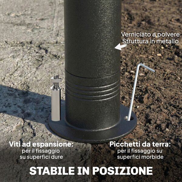 Outsunny Gazebo da Giardino Gazebo da Esterno Doppio Tetto 3x3 m Grigio Scuro | Aosom Italy