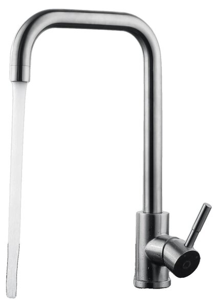 Miscelatore per cucina, da montare a parete o a soffitto, design moderno, cromato, attacco G3/8