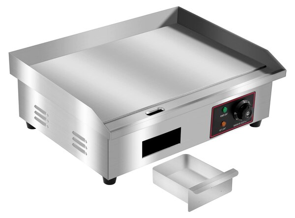 Piastra grill elettrica, in acciaio inossidabile, con temperatura regolabile, colore blu cielo