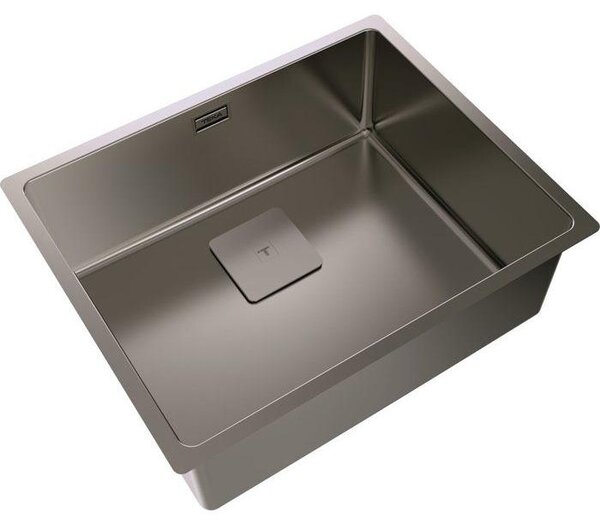 Lavello - Acciaio inossidabile con rivestimento PVD - Titanio - 3 fori - TEKA - FlexLinea