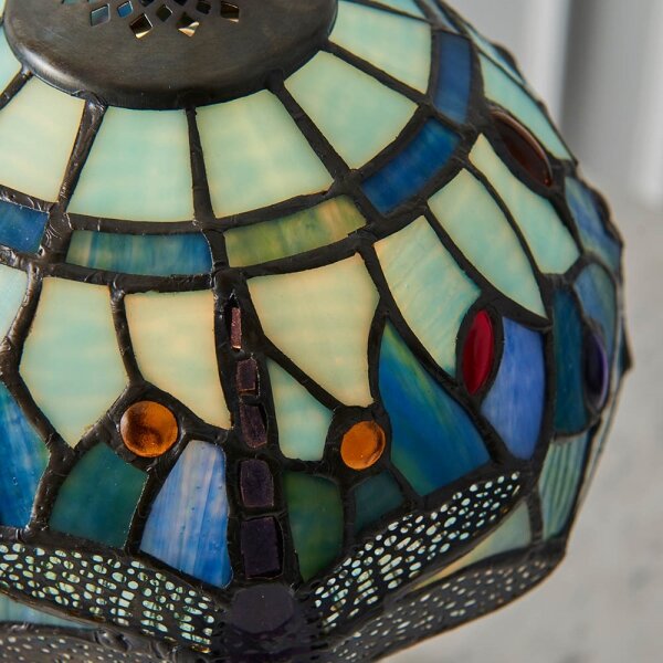Endon 64088 - Lampada da tavolo Tiffany DRAGONFLY 1xE14/7W/230V diametro 20 cm