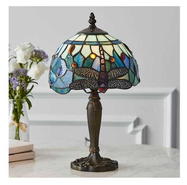 Endon 64088 - Lampada da tavolo Tiffany DRAGONFLY 1xE14/7W/230V diametro 20 cm