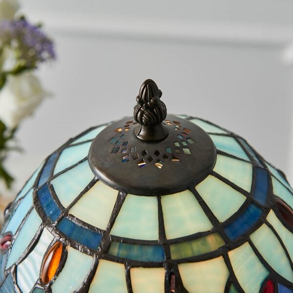 Endon 64088 - Lampada da tavolo Tiffany DRAGONFLY 1xE14/7W/230V diametro 20 cm