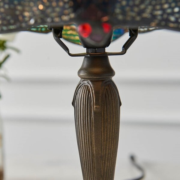Endon 64088 - Lampada da tavolo Tiffany DRAGONFLY 1xE14/7W/230V diametro 20 cm