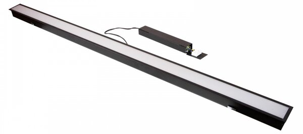 Lampada Lineare LED da Incasso 42W 120cm, Nera, chip SAMSUNG LED Colore Bianco Naturale 4.000K