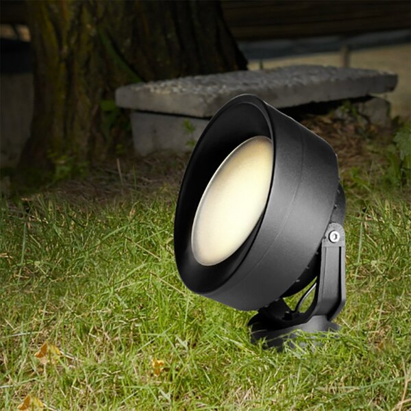 Faretto picchetto esterno resina top light roma pi15 ne ip66 gx53 led orientabile - Top Light