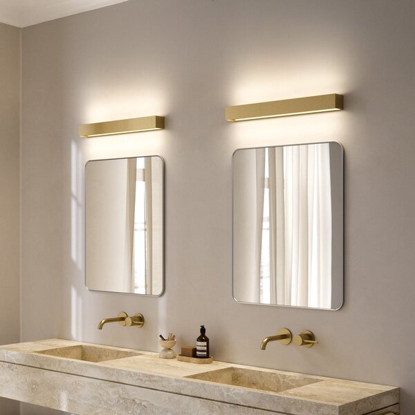Applique da parete LIGHT-POINT, Linea W3, dimmerabile, Dorato / Ottone, Soggiorno, Alluminio, Design