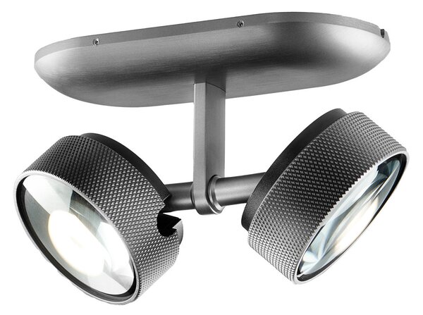 Plafoniera LIGHT-POINT, Cosmo C2, dimmerabile, Grigio, Soggiorno, Alluminio, Design