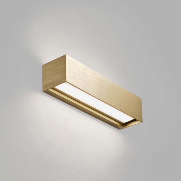 Applique da parete LIGHT-POINT, Linea W2, dimmerabile, Dorato / Ottone, Soggiorno, Alluminio, Design