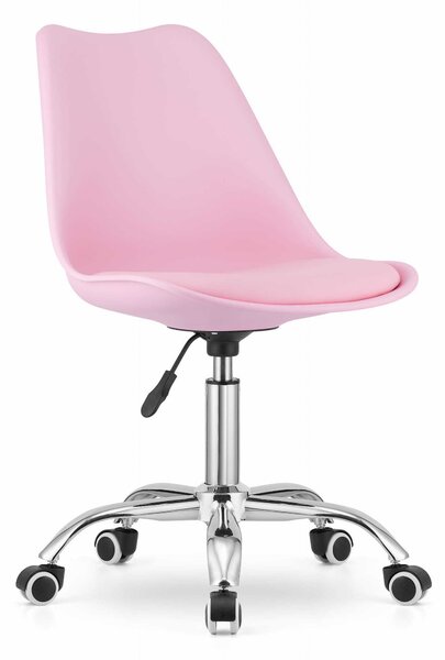 Sedia girevole Valora ALBA - Rosa | Sedia ergonomica alla moda per lo studio o l'ufficio