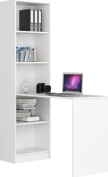 Scrivania con mensola SMART CLP Bianco design moderno per ufficio e home office