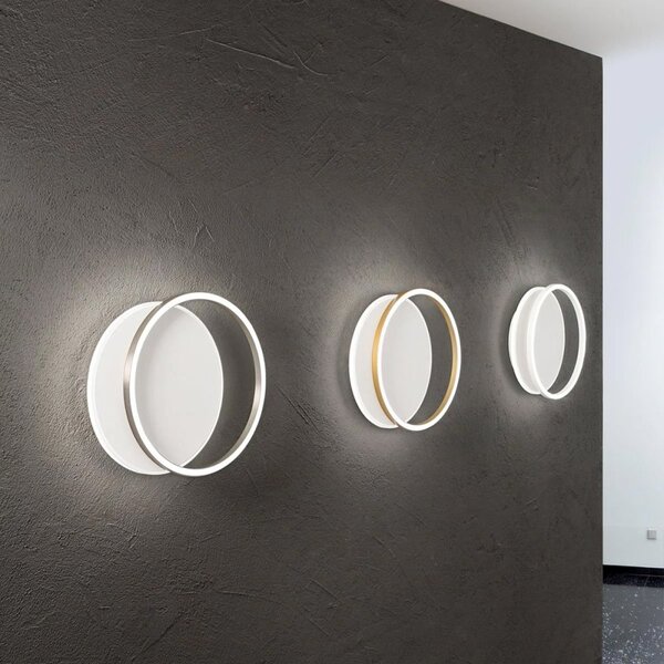 Plafoniera moderna perenz illumina orbit 8194 or lc led alluminio metallo oro spazzolato acrilico - Perenz