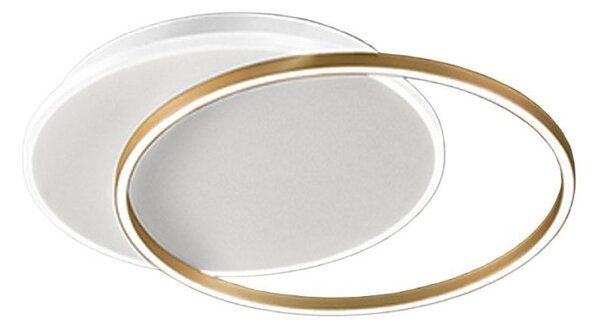 Plafoniera moderna perenz illumina orbit 8194 or lc led alluminio metallo oro spazzolato acrilico - Perenz