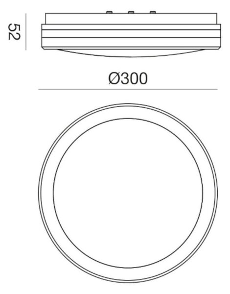 Plafoniera moderna gea led gpl342 led ip65 materiale plastico - Gea Led