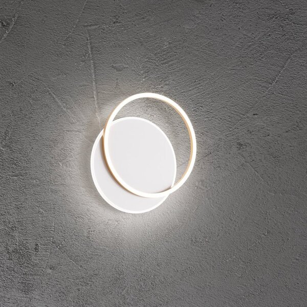 Plafoniera moderna perenz illumina orbit 8194 or lc led alluminio metallo oro spazzolato acrilico - Perenz