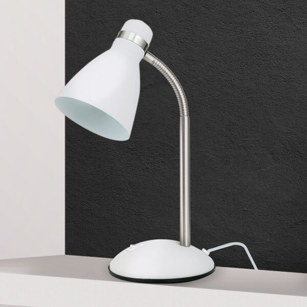 Orion - Lampada da scrivania SCHOOL 1xE27/40W/230V bianco/cromo opaco