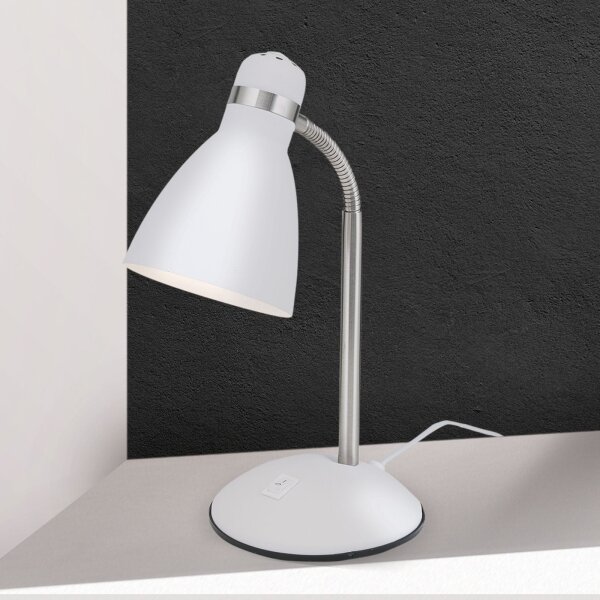 Orion - Lampada da scrivania SCHOOL 1xE27/40W/230V bianco/cromo opaco