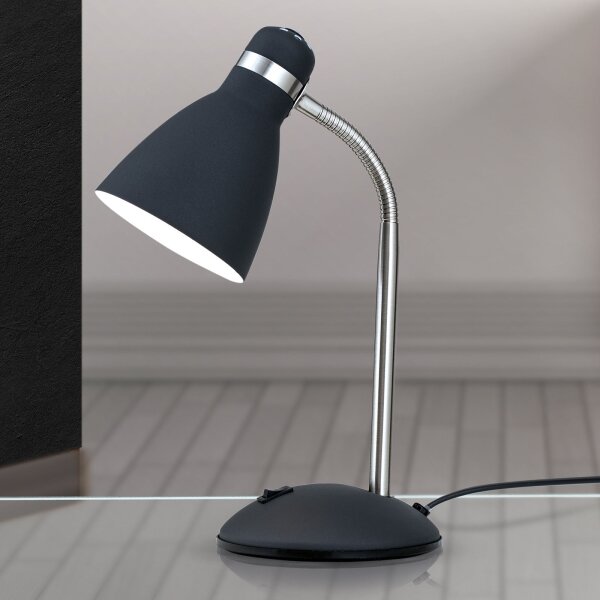 Orion - Lampada da scrivania SCHOOL 1xE27/40W/230V nero/cromo opaco