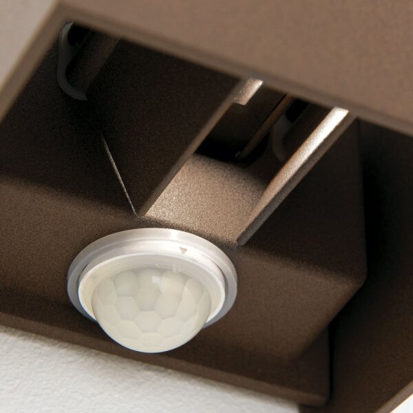 Orion- Lampada da parete LED per esterni con sensore CUBE-S LED/13W/230V IP54 marrone