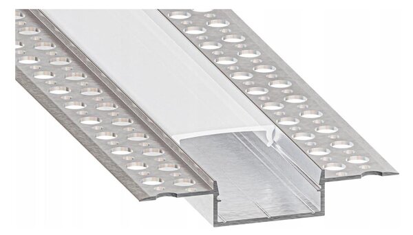 Profilo da incasso per strisce LED 1 m argento/bianco