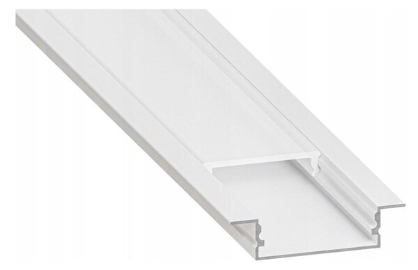 Profilo da incasso per strisce LED, 1 m, bianco
