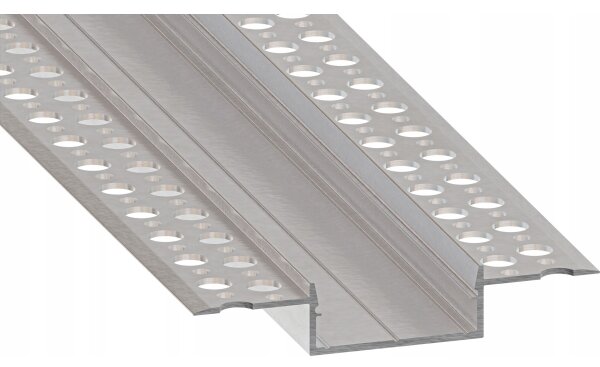 Profilo da incasso per strisce LED 1 m argento/bianco