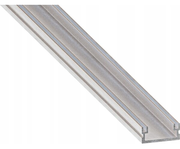 Profilo da incasso per strisce LED 1 m argento/bianco