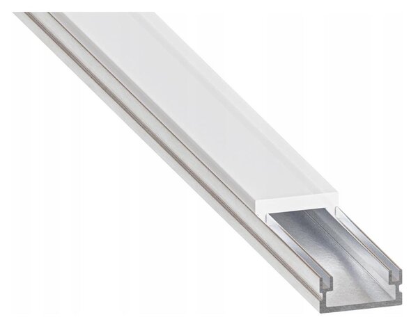 Profilo da incasso per strisce LED 1 m argento/bianco