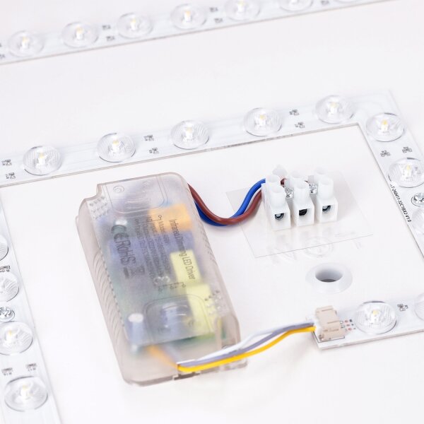 Brilagi - Lampada LED dimmerabile PILANA LED/48W/230V rovere/nero 42x42 cm + telecomando