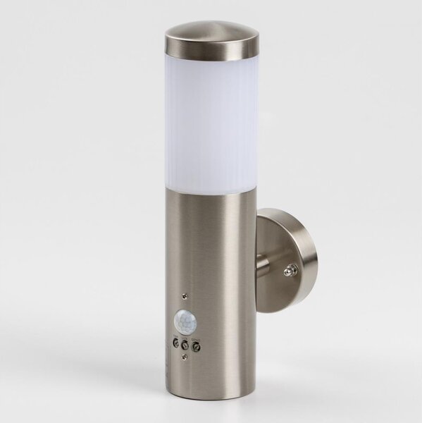 Applique LED da esterno con sensore 1x GU10/5W/230V, cromo opaco