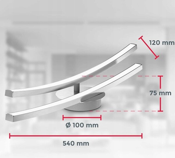 Plafoniera LED 2x LED/6W/230V cromato lucido