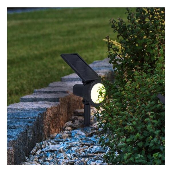 Eglo 901069 - LED RGBW dimmerabile lampada solare SAMBUCO LED/3W/4,5V IP44 nera + telecomando