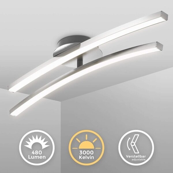 Plafoniera LED 2x LED/6W/230V cromato lucido