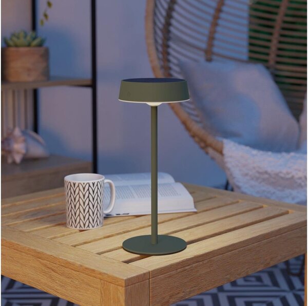 Eglo 75878-LED Lampada da tavolo ricaricabile solare SIMERI LED/3W/5V 1800mAh IP44 verde
